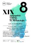 Plakat informujący o XIX Finale Ogólnopolskiego Konkursu Poetyckiego im. Michała Kajki